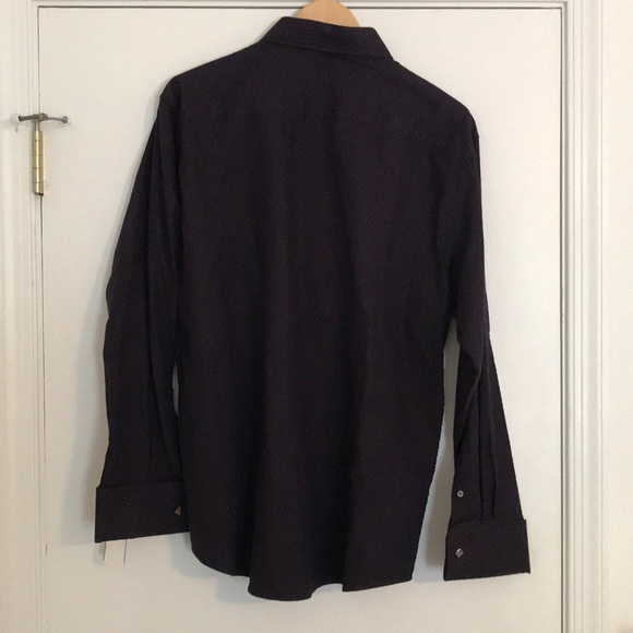 NWT Navy/Brown Eighth Avenue Button Down - Picture 3 of 6